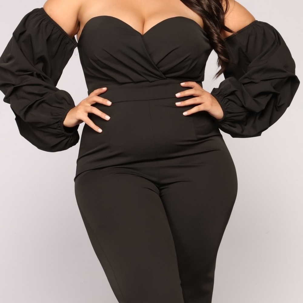SOLD OUT at Fashion Nova off the Shoulder Jumpsuit